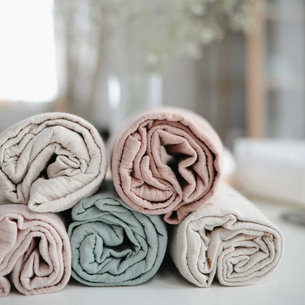 OHbaby! Mushie Extra Soft Muslin Crib Sheet Fog OHbaby! online